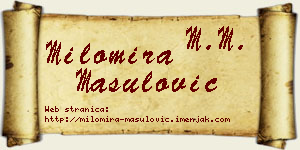 Milomira Mašulović vizit kartica